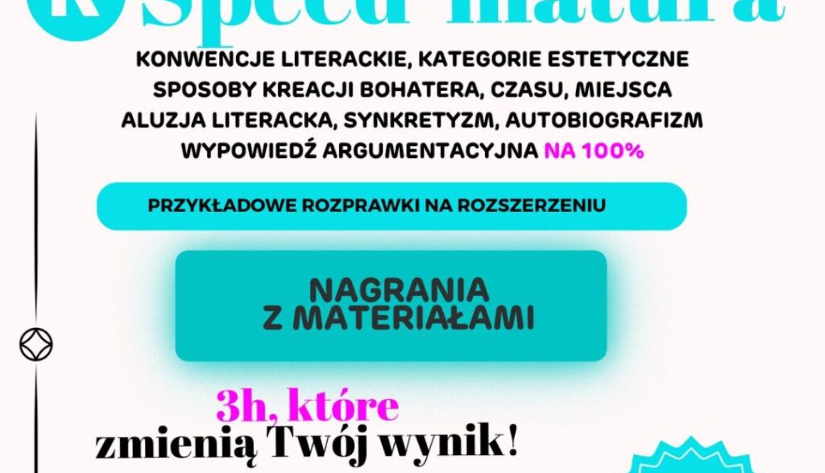 SPEED-matura rozszerzona z polaka - nagranie ze szkolenia