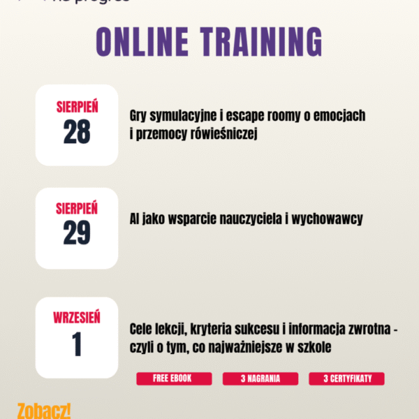 Power Pack: Nauczyciel 3.0 - pakiet 3 nowych szkoleń zgodnych z priorytetami MEN + e-book gratis
